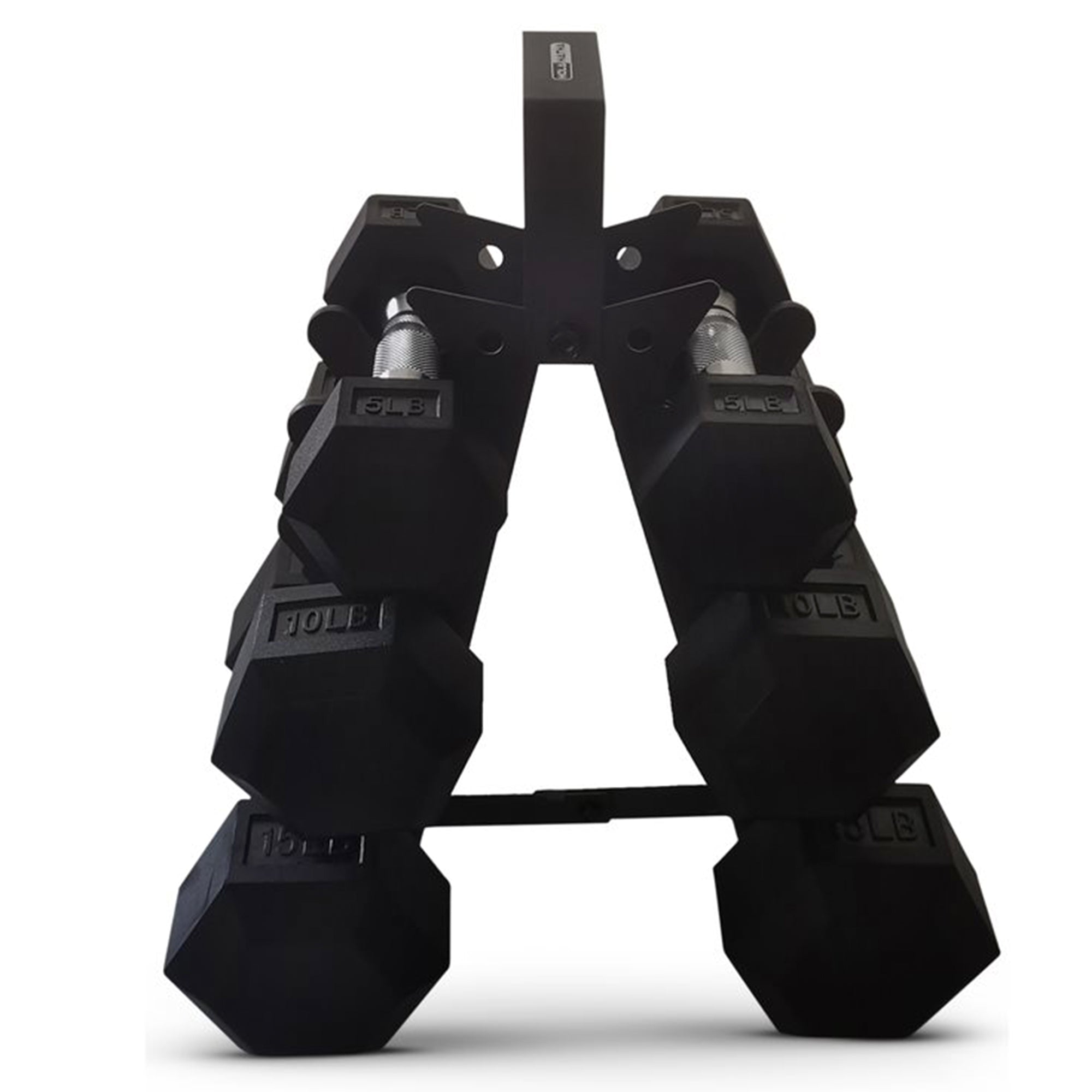 HolaHatha Hexagonal Dumbbell Free Hand Weight Set w/Rack (Used) - VMInnovations