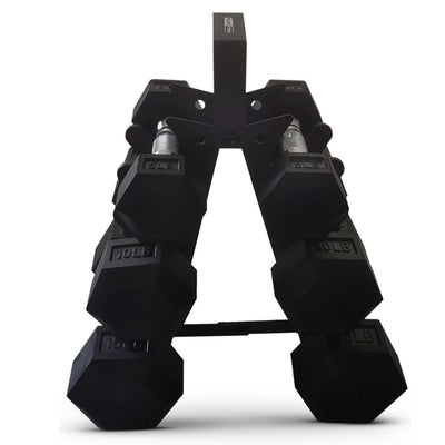 HolaHatha Hexagonal Dumbbell Free Hand Weight Set w/Rack (Used) - VMInnovations