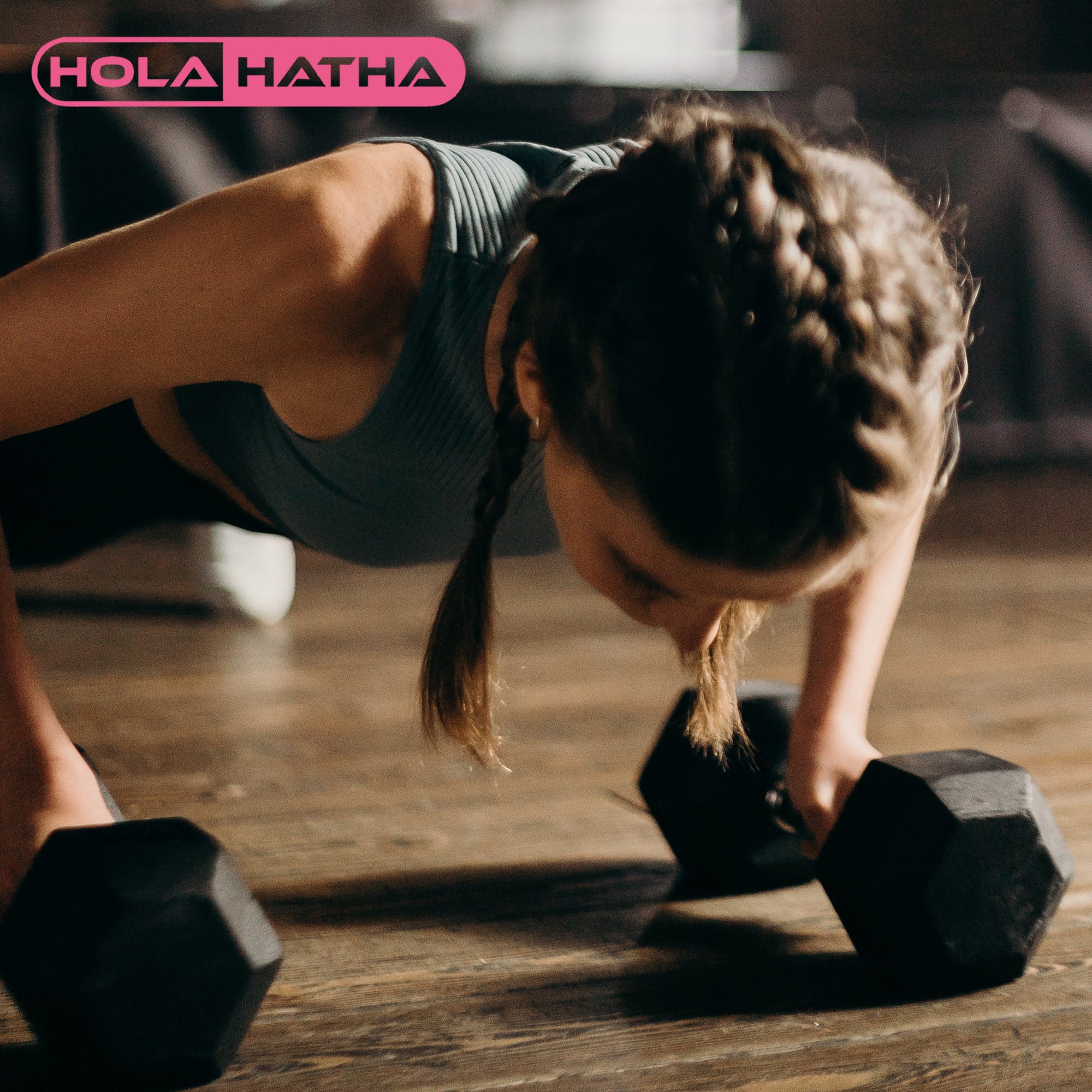 HolaHatha 5, 8, 10, 12 & 15lb Hexagonal Dumbbell Set w/Rack, Black (Open Box) - VMInnovations