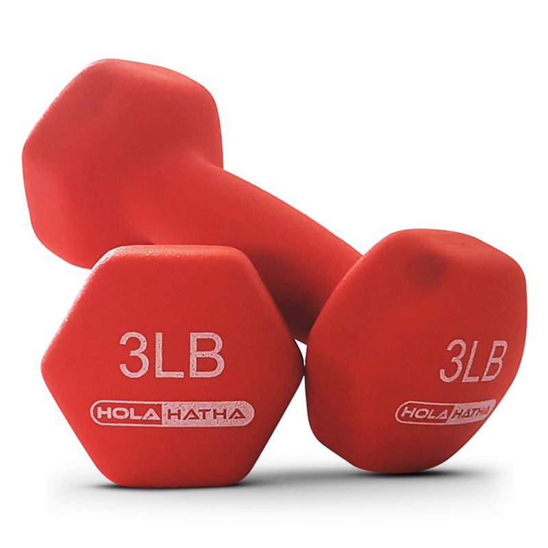 HolaHatha Dumbbell Weight Set Hand Weights & Storage Rack (Open Box)