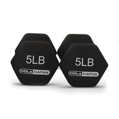 HolaHatha Weight Set w/ 3, 5 & 8 LB Hand Weights & Storage Rack (Open Box)