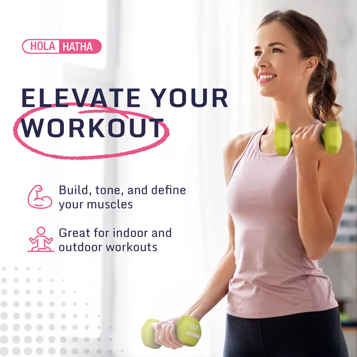 2, 3, & 5 Lb Neoprene Dumbbell Free Hand Weight Set w/ Rack, Red/Blue (Used) - VMInnovations