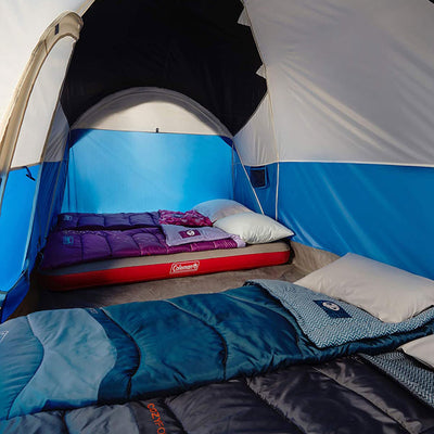 Coleman Montana 8 Person Tent & Kompact 40 Fahrenheit Sleeping Bag (2 Pack)