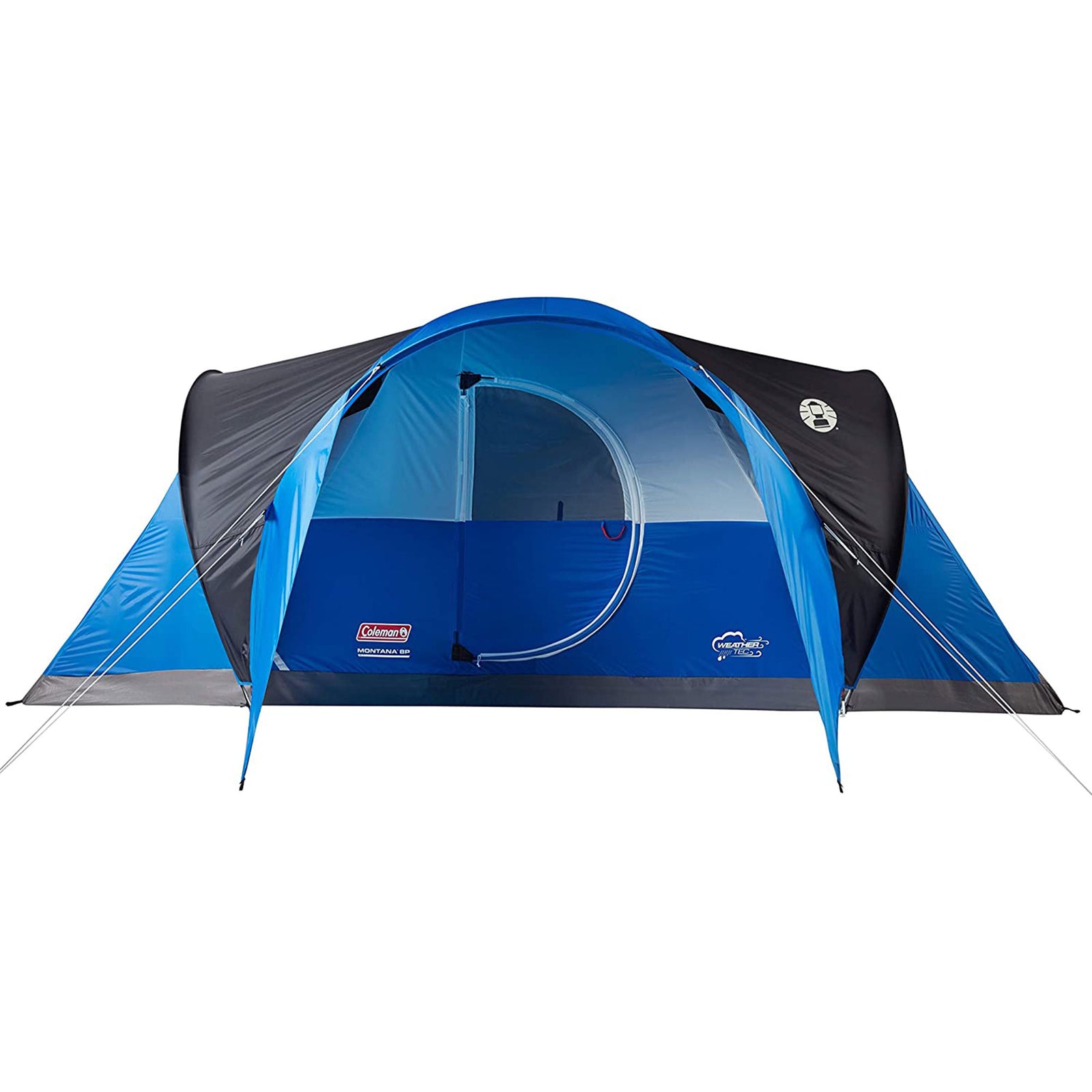 Coleman Montana 8 Person Cabin Camping Tent with Hinged Door, Blue (Open Box) - VMInnovations