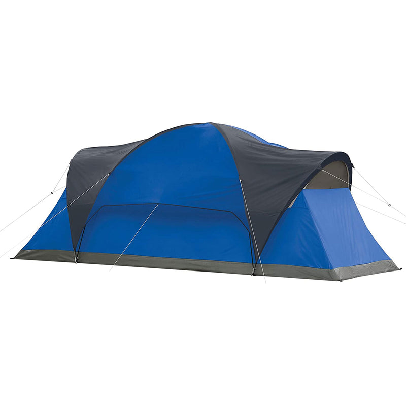 Coleman Montana 8 Person Cabin Camping Tent with Hinged Door, Blue (Open Box)