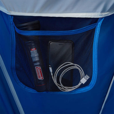 Coleman Montana 8 Person Cabin Camping Tent with Hinged Door, Blue (Open Box) - VMInnovations