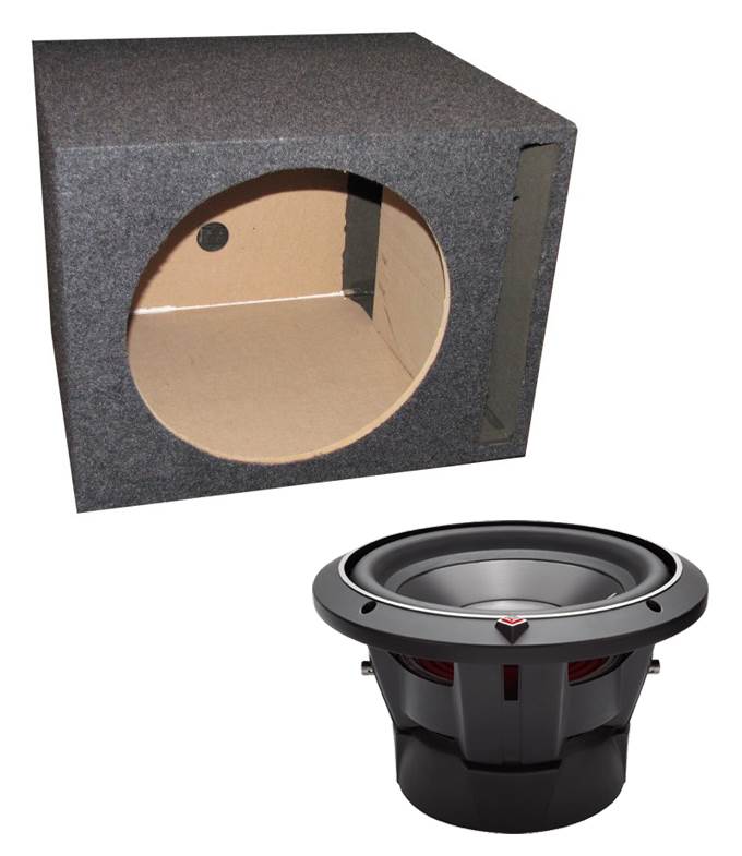 ROCKFORD FOSGATE P3D2-10 10" 1000 Watt 2-Ohm Car Audio Subwoofer + Sub Box
