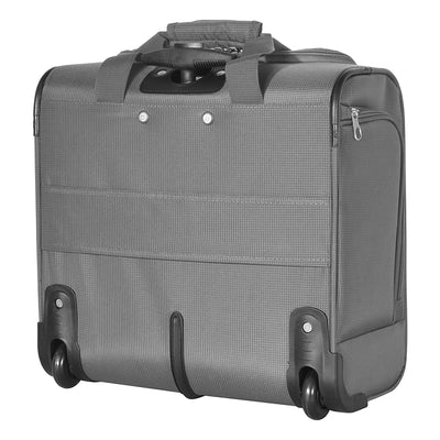 Olympia Lansing Nylon Wheeled Carry On Suitcase w/Divider, Gray (Open Box) - VMInnovations