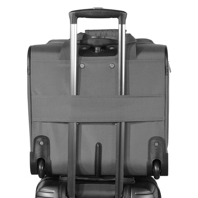 Olympia Lansing Nylon Wheeled Carry On Suitcase w/Divider, Gray (Open Box) - VMInnovations