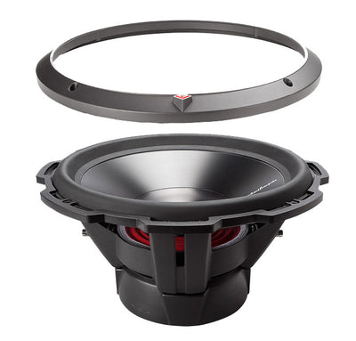 2) ROCKFORD FOSGATE P3D2-12 12" 2400 Watt 2-Ohm DVC Car Subwoofers + Sub Box