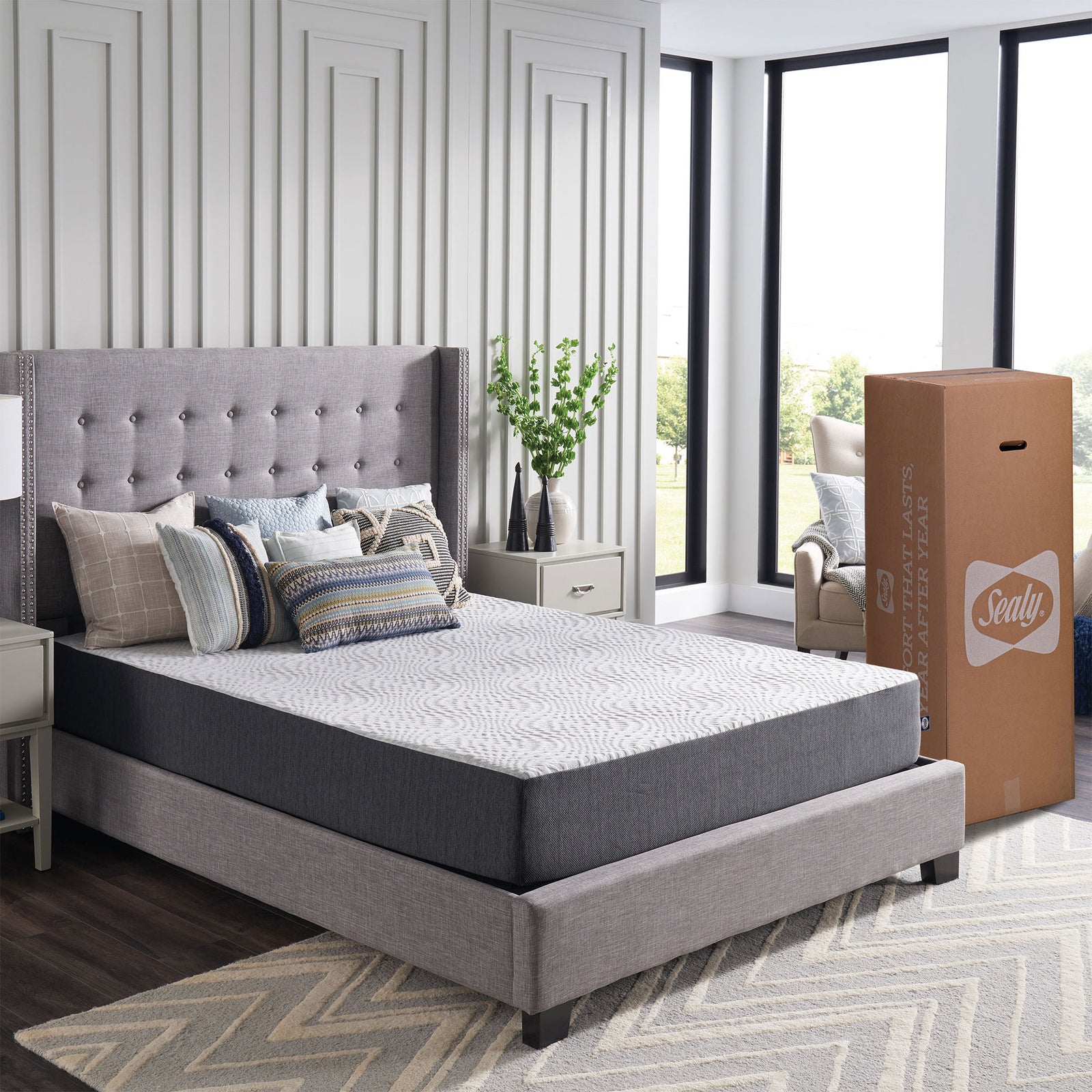 Sealy 10 Inch Memory Foam Mattress in a Box with Body Support, California King - VMInnovations