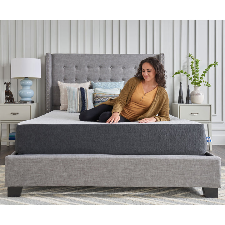 Sealy F03-00155-TX0 Essentials 10 Inch Hybrid Mattress in a Box, Twin XL, White