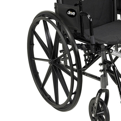 Drive Medical Cruiser III Adjustable Lightweight Durable Steel Frame Wheelchair