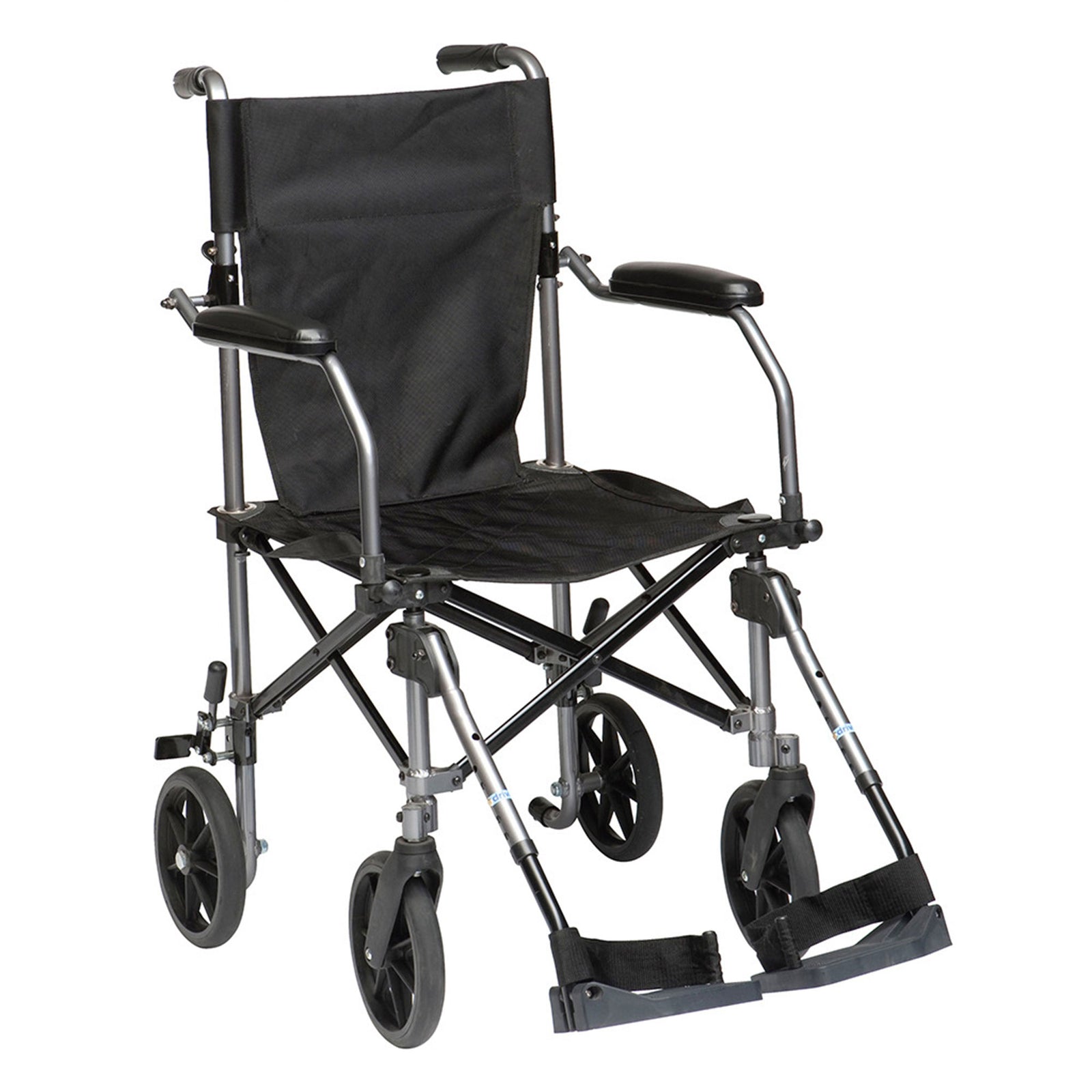 Drive Medical Travelite Aluminum Frame Transport Wheelchair Chair with Carry Bag - VMInnovations