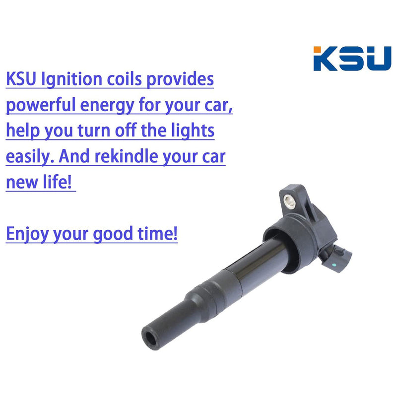 KSU Ignition Coil, Compatible w/ Select Hyundai & Kia Models (4 Pack) (Open Box)