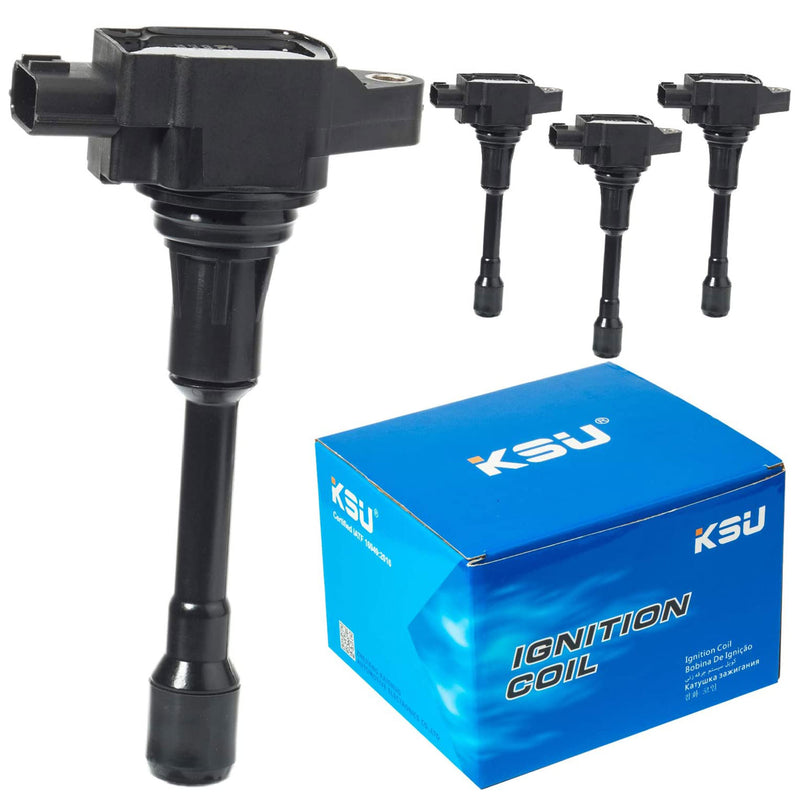 KSU Ignition Coils, Compatible with Select Infiniti and Nissan Models (4 Pack)