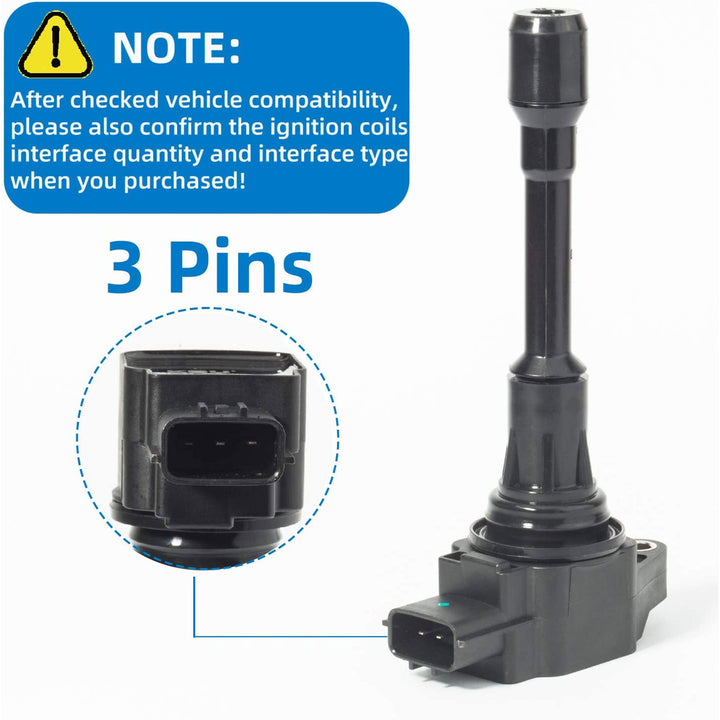 KSU Ignition Coils, Works with Select Infiniti & Nissan Models (4pk) (Open Box)