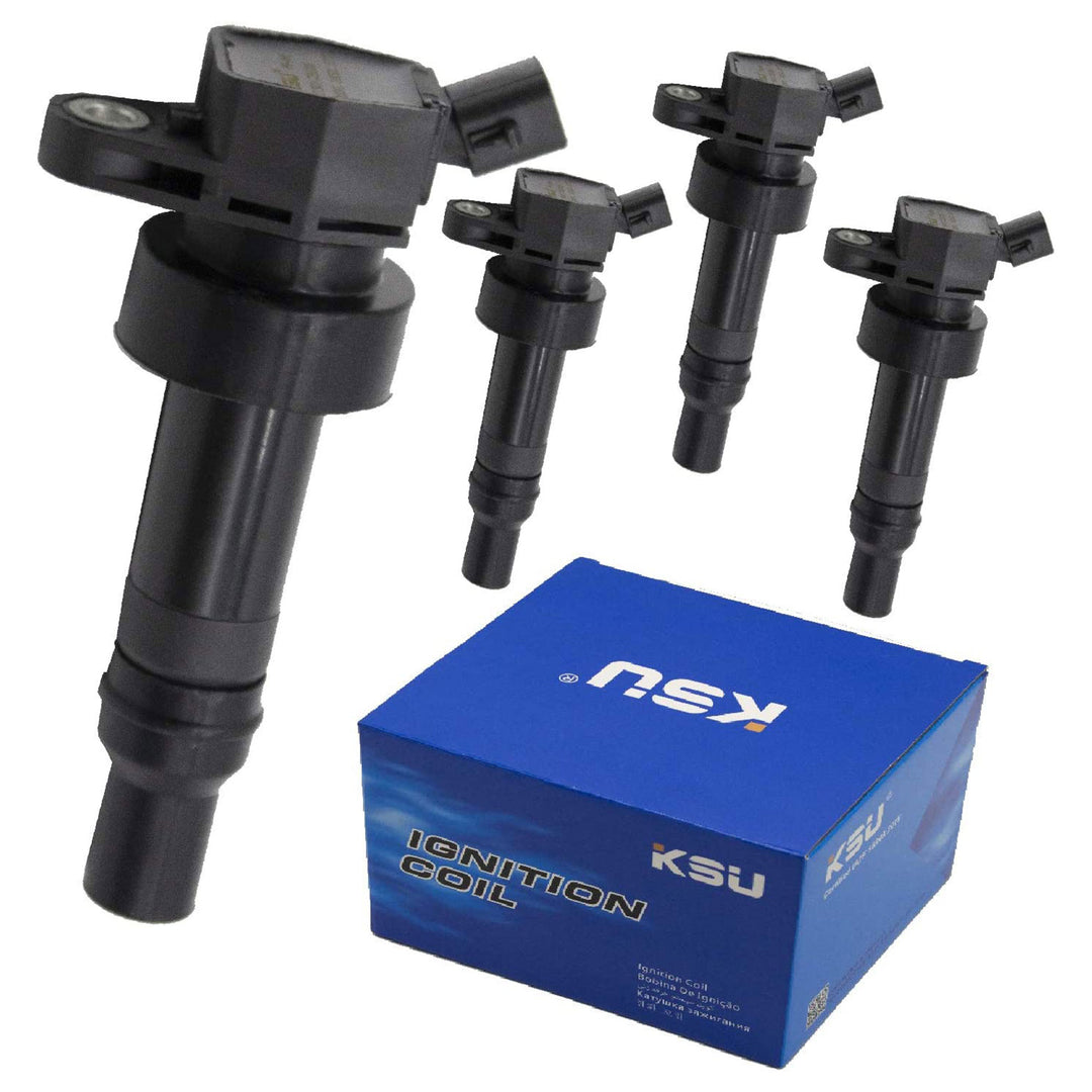 KSU Ignition Coils, Compatible with Select Hyundai and Kia Car Models (4 Pack)