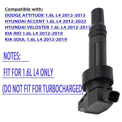 KSU Ignition Coils, Compatible w/ Select Hyundai & Kia Models (4 Pack)(Open Box)