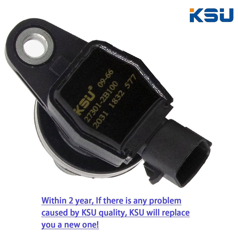 KSU Ignition Coils, Compatible with Select Hyundai and Kia Car Models (4 Pack)