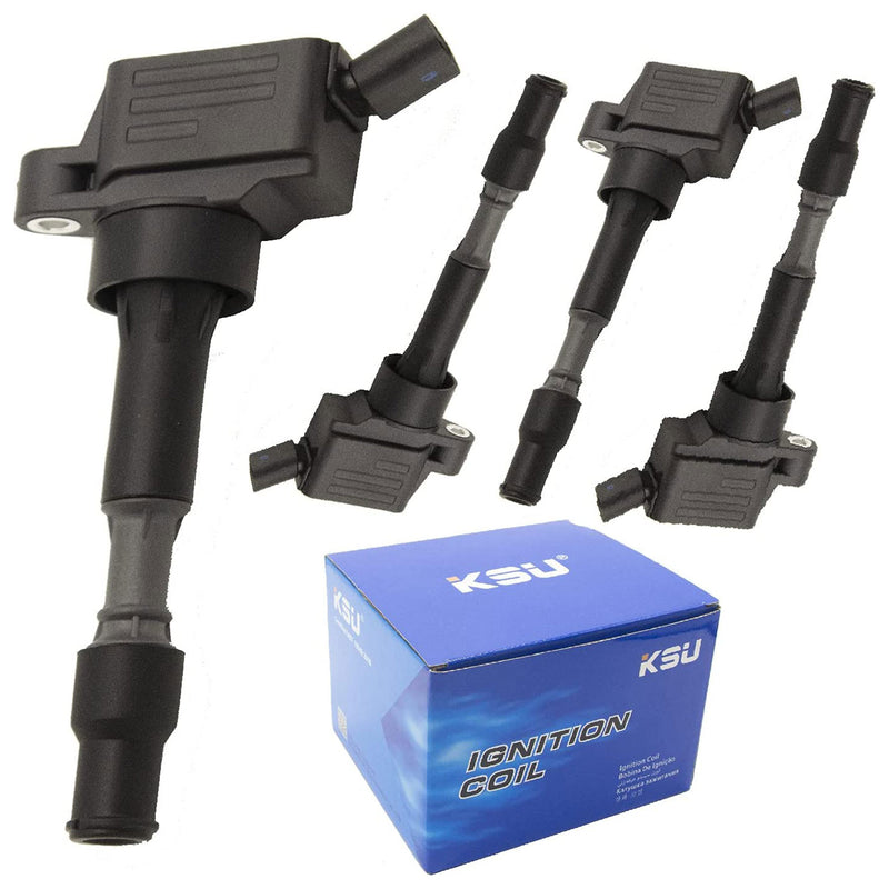 KSU 09-316A Premium Replacement Copper Wire Ignition Coils, Compatible with Selected Hyundai and Kia Models for Mechanics and Auto Enthusiasts (4 Pack)
