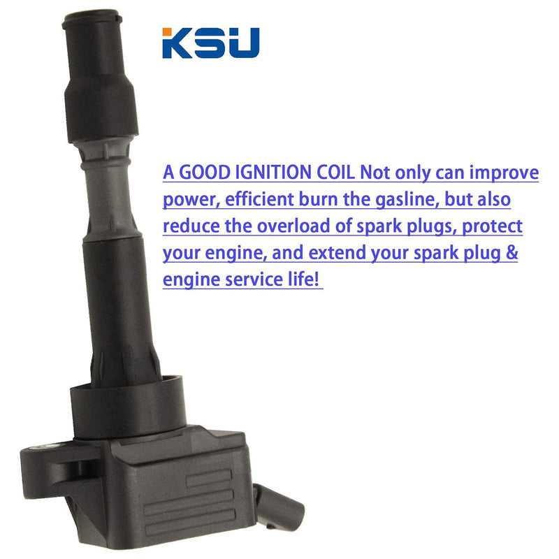 KSU Copper Wire Ignition Coils, Compatible w Hyundai & Kia Models(4 Pack) (Used)