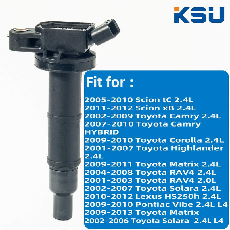 KSU Ignition Coils, Compatible w/ Select Lexus, Scion, & Toyota(4 Pk)(For Parts)