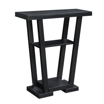 Convenience Concepts Newport V 32 Inch Wide 3 Tier Hallway Console Table, Black
