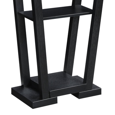 Convenience Concepts Newport V 32 Inch Wide 3 Tier Hallway Console Table, Black