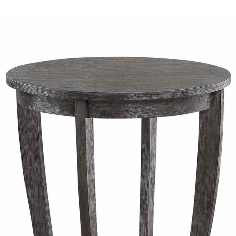 Convenience Concepts American Heritage Round Sofa & Couch End Table, Dark Gray