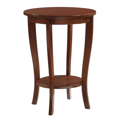 Convenience Concepts American Heritage Round Sofa & Couch End Table, Espress