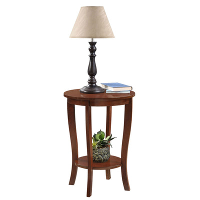 Convenience Concepts American Heritage Round Sofa & Couch End Table, Espress