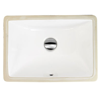 Nantucket Sinks 16x11in Vitreous China Ceramic Undermount Bathroom Sink, White