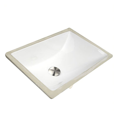 Nantucket Sinks 16x11in Vitreous China Ceramic Undermount Bathroom Sink, White