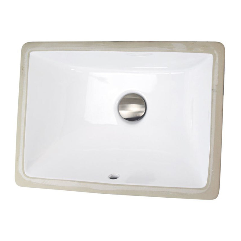 Nantucket Sinks 16x11in Vitreous China Ceramic Undermount Bathroom Sink (Used)