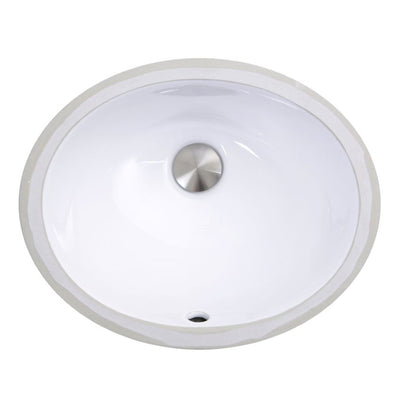 Nantucket Sinks 13x10in Vitreous China Ceramic Undermount Bathroom Sink, White