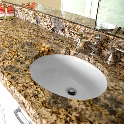 Nantucket Sinks 13x10in Vitreous China Ceramic Undermount Bathroom Sink, White