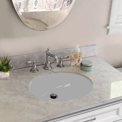 Nantucket Sinks 15x12in Vitreous China Ceramic Undermount Bathroom Sink, White