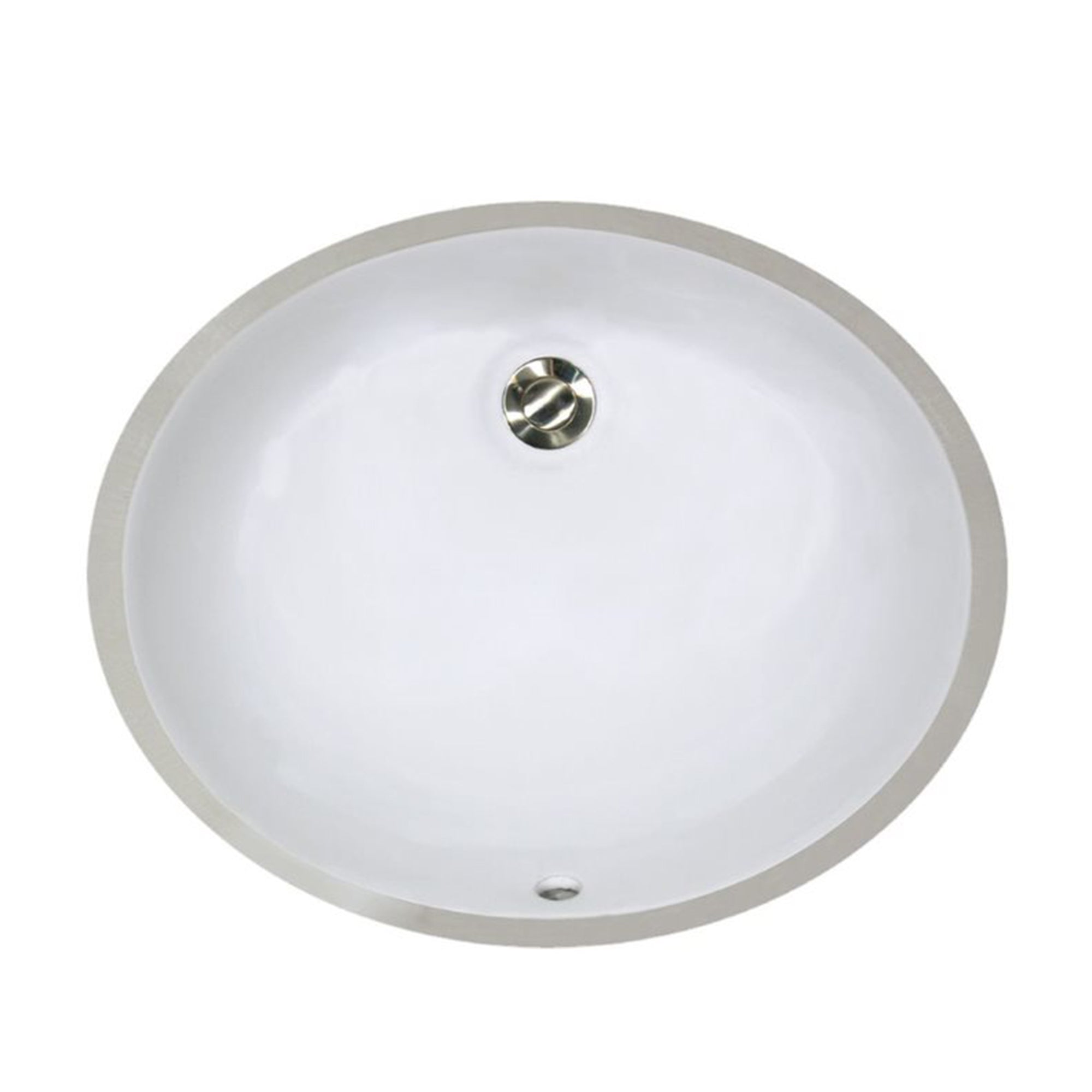 Nantucket Sinks 15x12in Vitreous China Ceramic Undermount Bathroom Sink, White