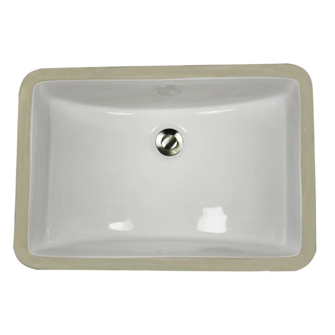 Nantucket Sinks 18x12in Vitreous China Ceramic Undermount Bathroom Sink (Used)