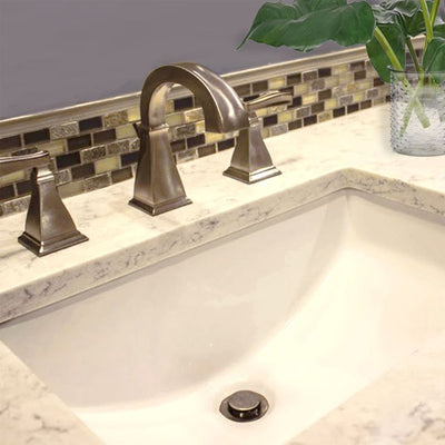 Nantucket Sinks 18x12in Vitreous China Ceramic Undermount Bathroom Sink, White