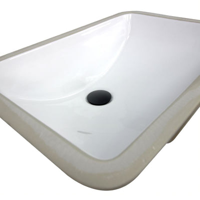 Nantucket Sinks 18x12in Vitreous China Ceramic Undermount Bathroom Sink, White