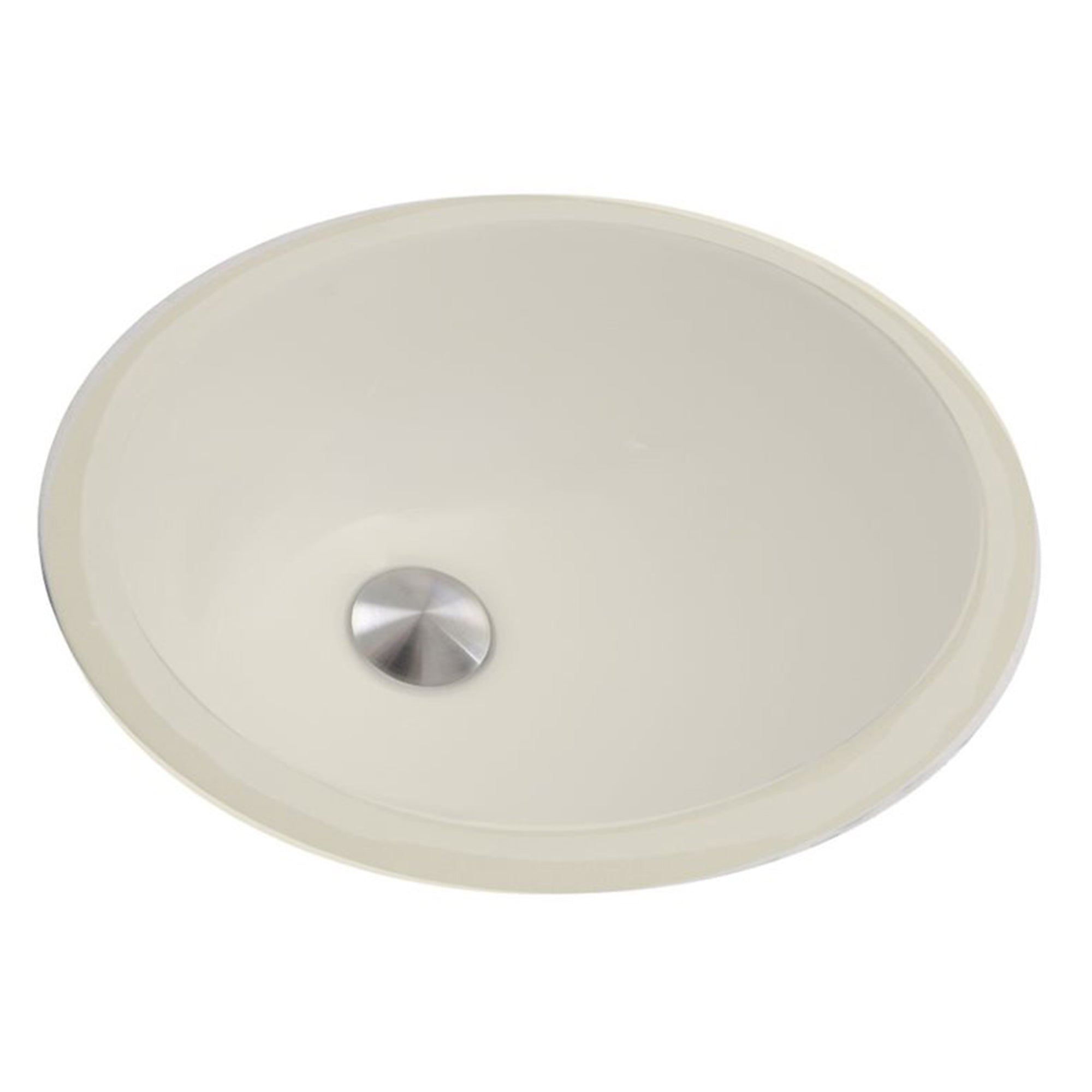 Nantucket Sinks 13x10in Vitreous China Ceramic Undermount Bathroom Sink, Bisque