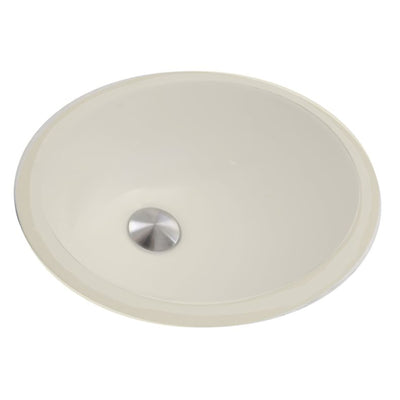 Nantucket Sinks 13x10in Vitreous China Ceramic Undermount Bathroom Sink, Bisque