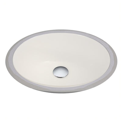 Nantucket Sinks 13x10in Vitreous China Ceramic Undermount Bathroom Sink, Bisque