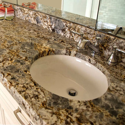 Nantucket Sinks 13x10in Vitreous China Ceramic Undermount Bathroom Sink, Bisque