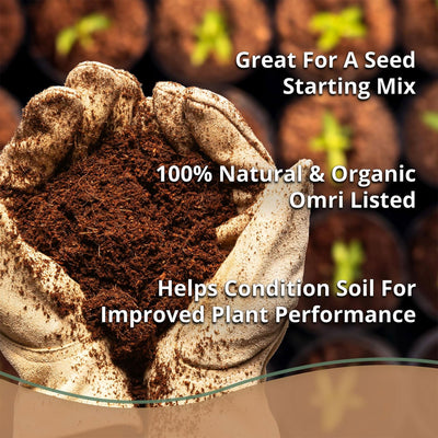 Plantonix Coco Bliss Premium Organic Coconut Coir Pith 10 Pound Bricks (4 Pack)