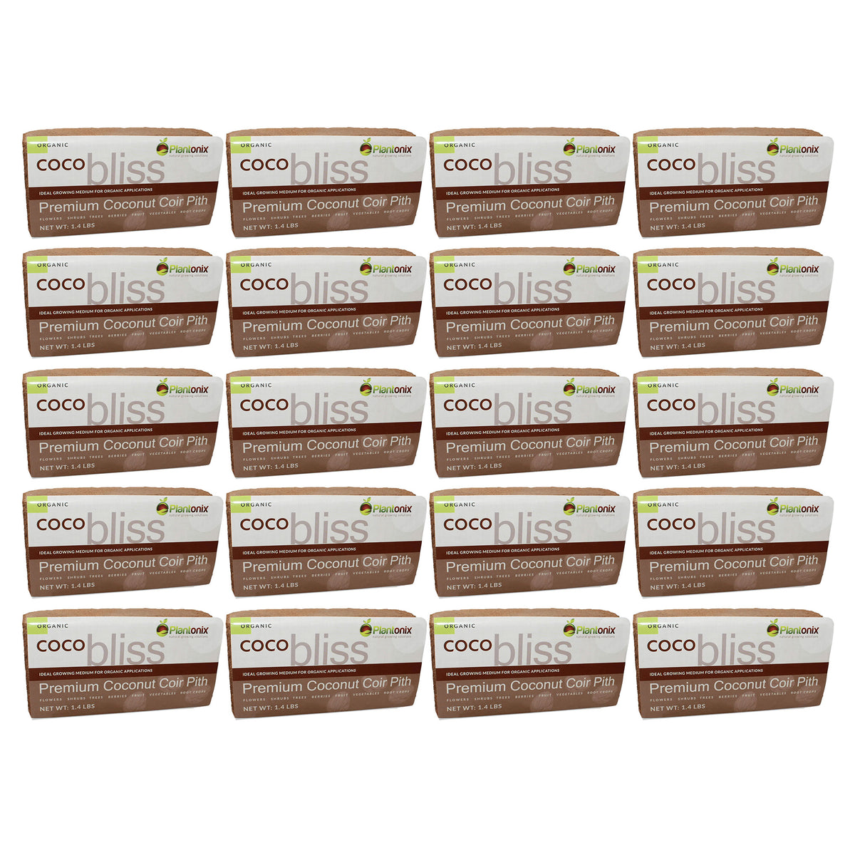 Plantonix Coco Bliss Premium Organic Coconut Coir Pith, 650GM Bricks (Open Box)