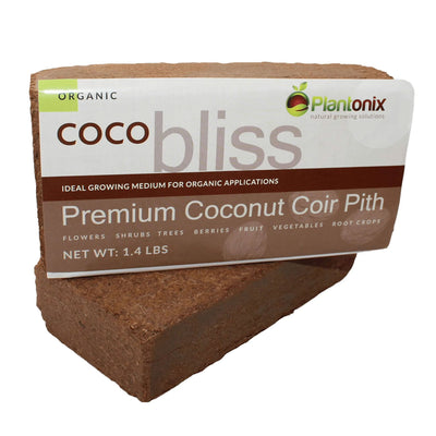 Plantonix Coco Bliss Premium Organic Coconut Coir Pith, 650GM Bricks (50 Pack) - VMInnovations