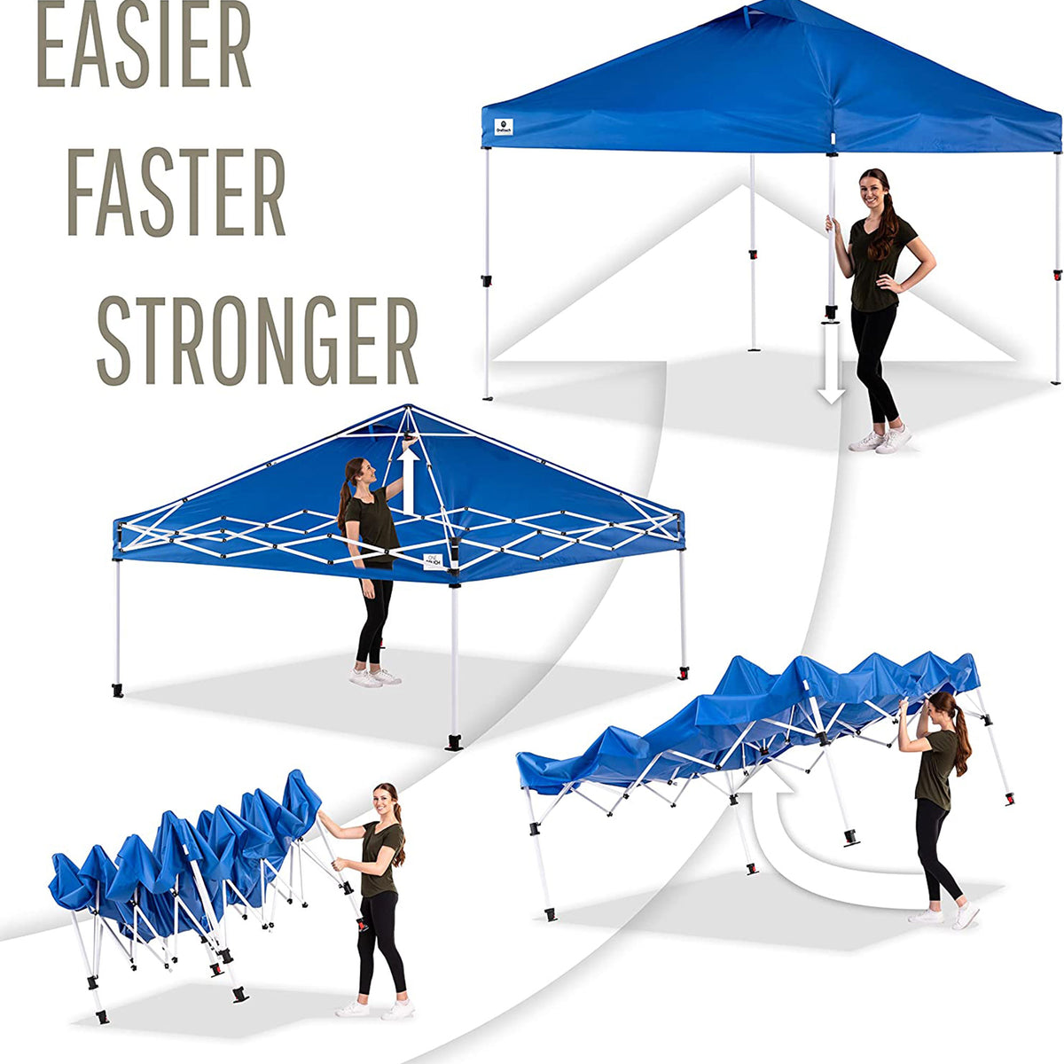 OneTouch 10x10 Ft Instant Shade Canopy w/Center Lock Technology, Blue(Used) - VMInnovations